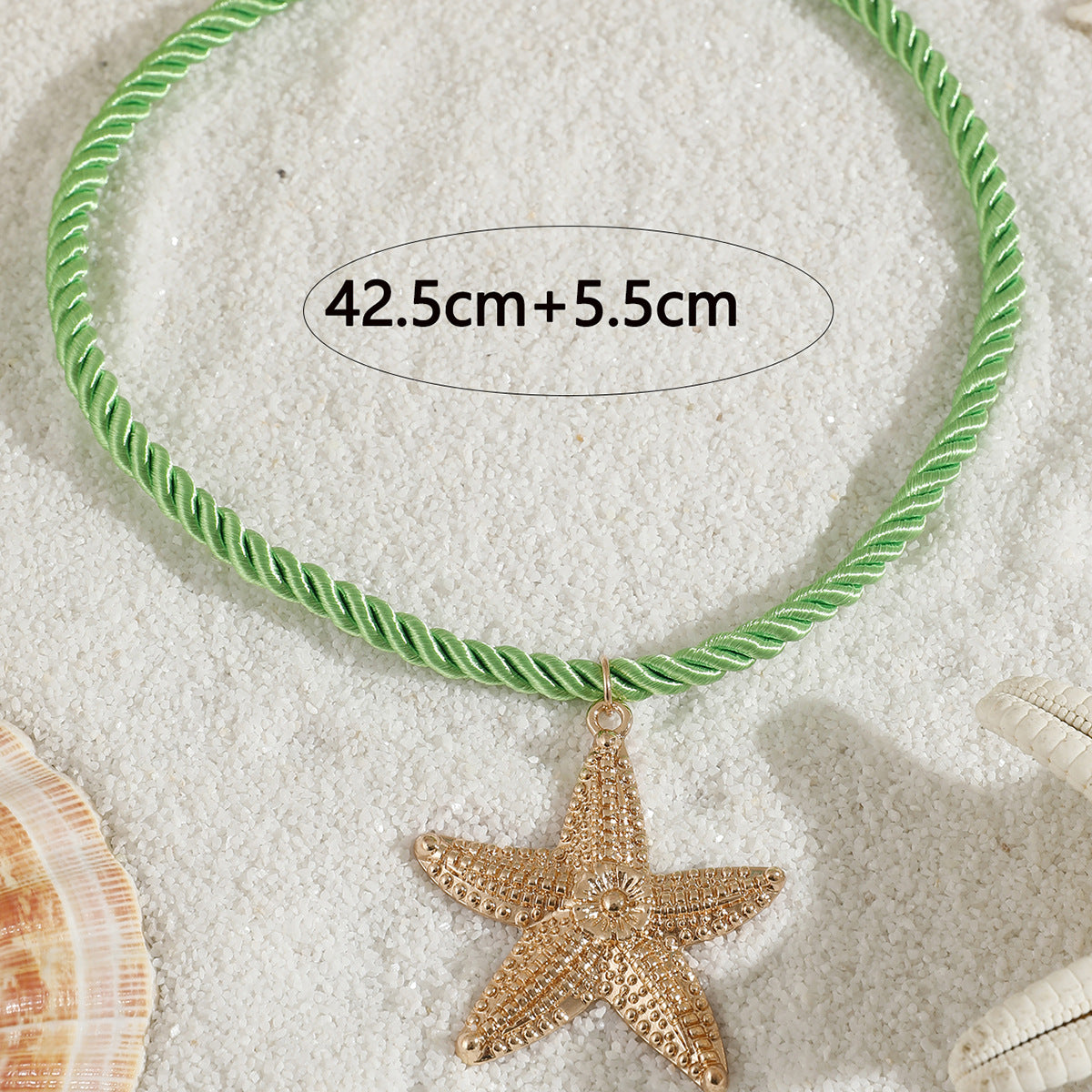 European and American Metal Ocean Style Starfish Pendant Necklace Jewelry Personality Exaggerated Star Beach Vacation Necklace for Women - 图片 37