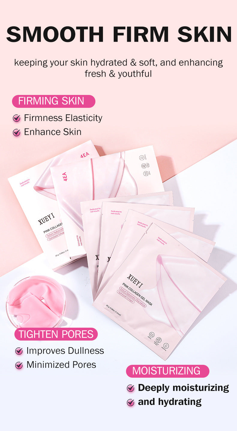 In Stock Pink Collagen Jelly Mask Elastic Moisturizing Firming Glass Glow Skin Night Mask - 图片 9