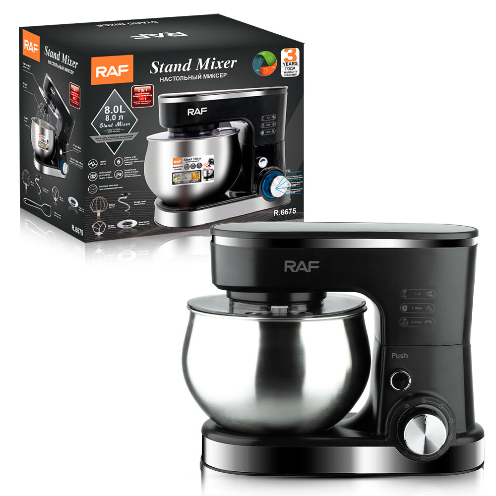 RAF EU Standard Kitchen Machine Stainless Steel Bowl High Power Dough Mixer Egg Beater Mixer Egg Beater5L - 图片 11