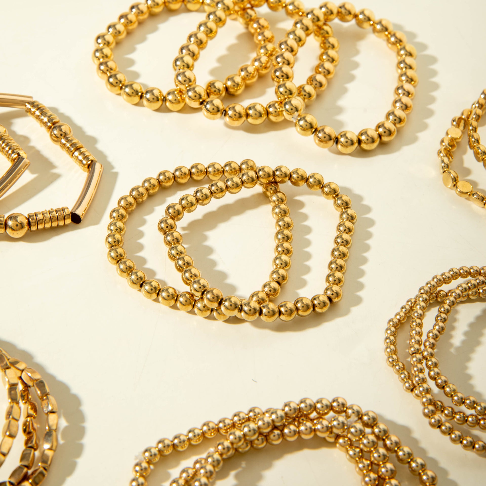 European and American Fashion Accessories Simple and Stylish CCB Beaded Bracelet Bohemian Multi-layer Stacked Bracelets Wholesale - 图片 7