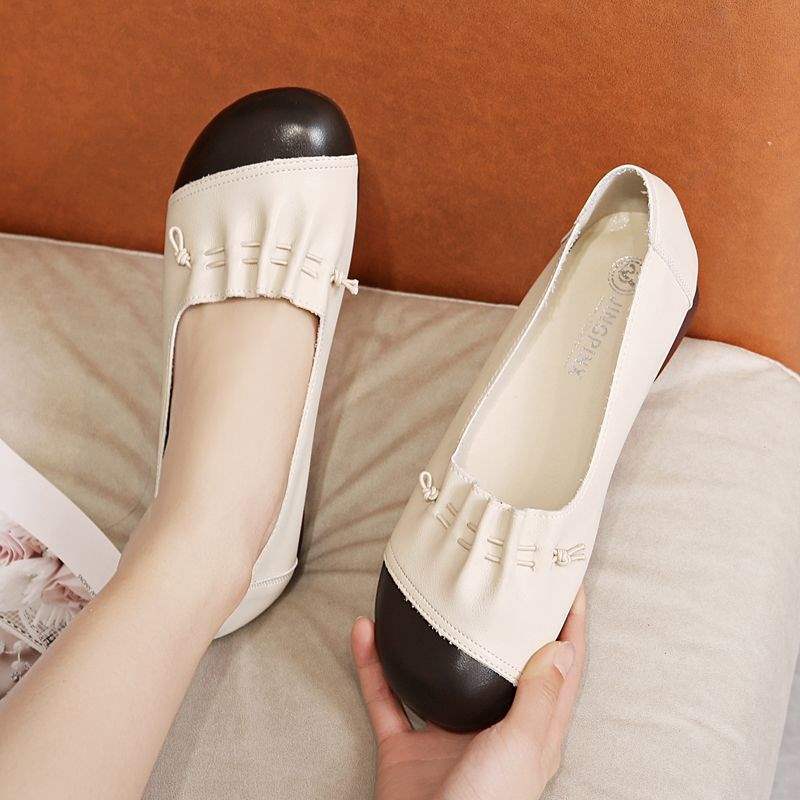 Soft Bottom2025New Spring and Summer Women's Casual Leather Shoes Flat Bottom Middle-aged and Elderly ladieswear Shoes Non-slip Women's Shoes - 图片 7