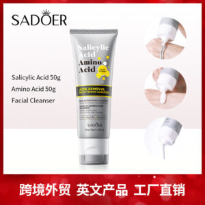 Facial Cleanser SADOER Salicylic Acid Amino Acid Double Effect Cleansing Cleanser Cross-Border Foreign Trade Wholesale