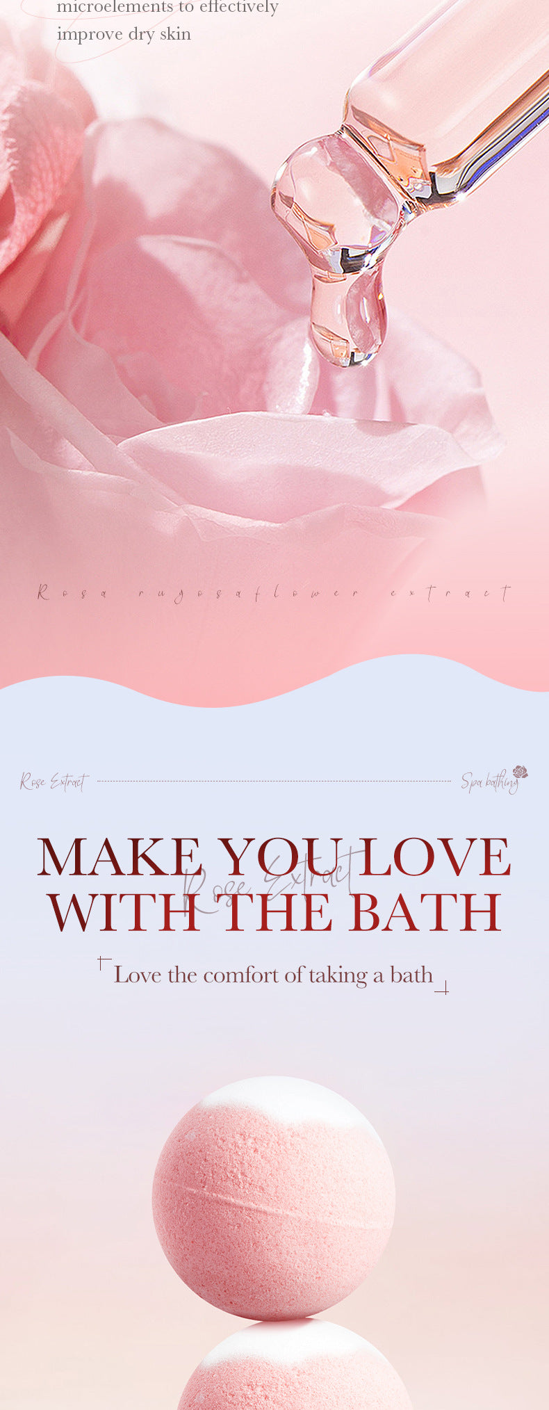 Rose Bath Salt Balls SADOER Deep Cleansing Body Universal Bath Ball Cross-Border Foreign Trade Wholesale - 图片 14