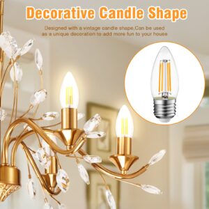 B11Glass Bubble LED Incandescent Bulb E26Edison Retro Light Bulb Replacement2W4W6W Incandescent Bulb