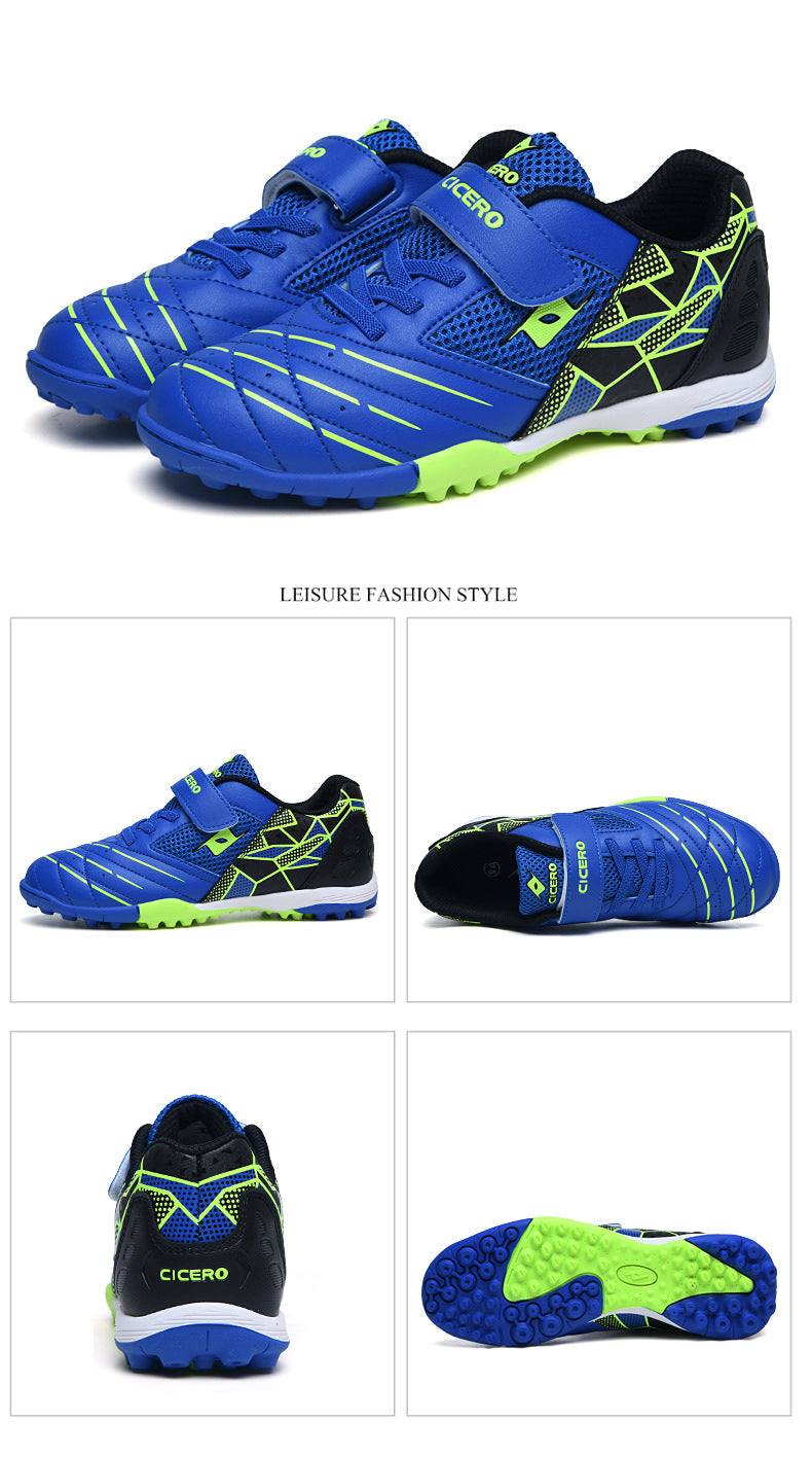 Men's Soccer Shoes TF Velcro Magic Tape Children's Sports Shoes for Primary and Secondary School Students and Teenagers for Sports Competitions and Training - 图片 44