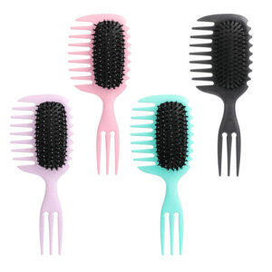 Foreign Trade Wholesale Dual-use Anti-static Curl Defining Comb Three-prong Wide-tooth Cushion Airbag Smooth Hair Massage Comb