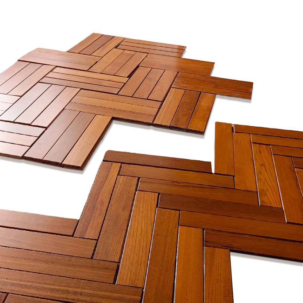18mm Multi-Layer Engineered Teak Flooring Customizable Hardwood Panels UV Coated Waterproof Anti-Slip Exterior - 图片 14