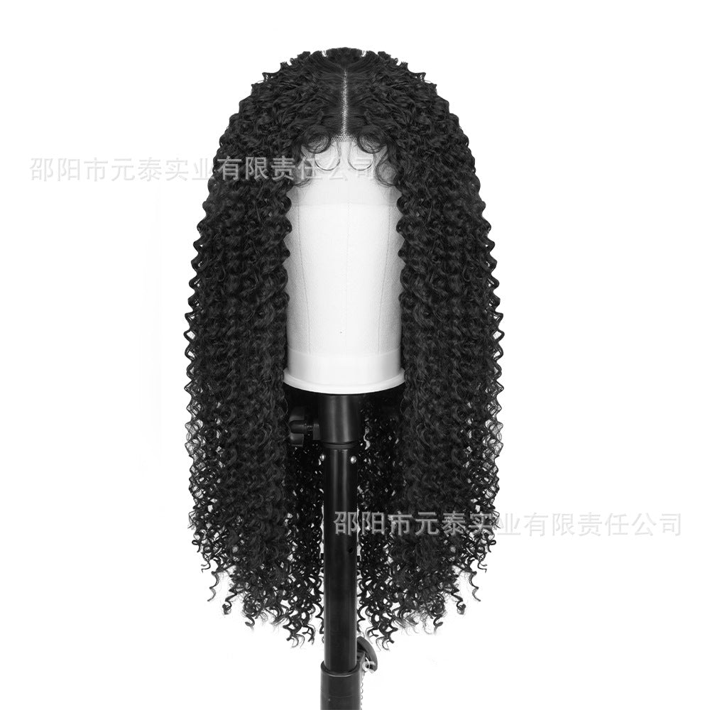 13X4X1Small Front Lace Wig African Small Curly Hair Synthetic Wig Corn Silk Curly Wig Cross-Border Hot Sale - 图片 5