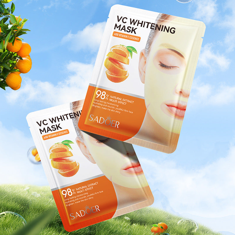 Facial Mask25g SADOER Aloe Vera VC Moisturizing and Rejuvenating Face Mask Sheet Pack for Cross-Border Wholesale - 图片 3