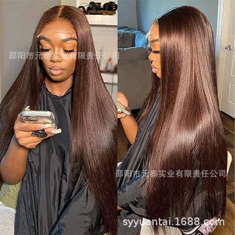 13x4 Lace Front Wigs Long Straight Black Synthetic Wigs - 图片 10