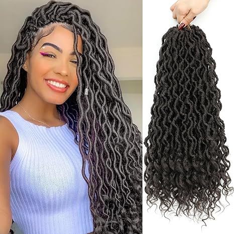 Cross-border European and American Synthetic Hair Wigs Curved Up and Down Crochet Hair Wigs Goddess Faux Locks Curly Handwoven - 图片 10