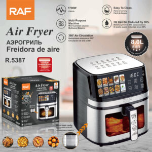 RAF European Standard8L Air fryer large capacity multifunctional home electric fryer with visual smart touchscreen R5387