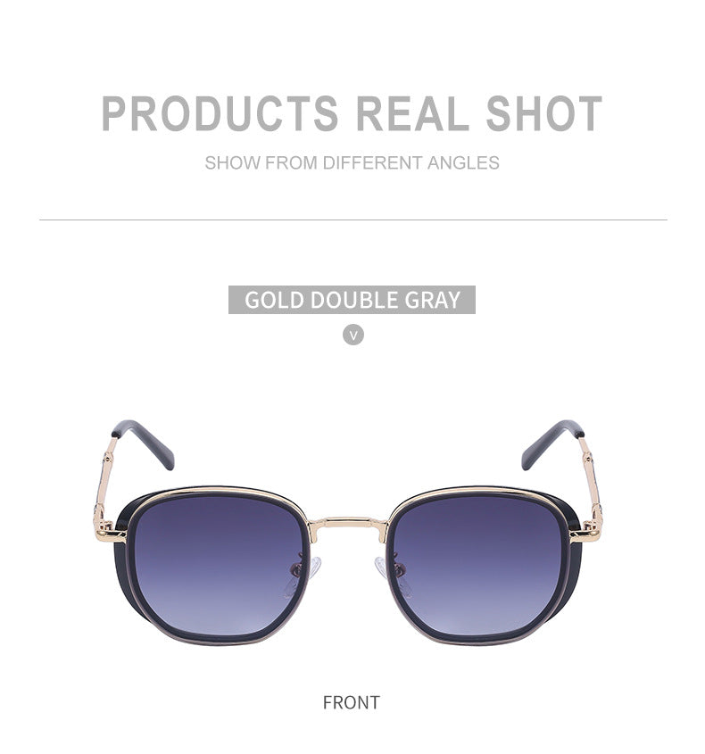 Vintage Steampunk Sunglasses for Men Small Square Frame Sunglasses Trendy Sunglasses Wholesale Driving Glasses shades - 图片 13