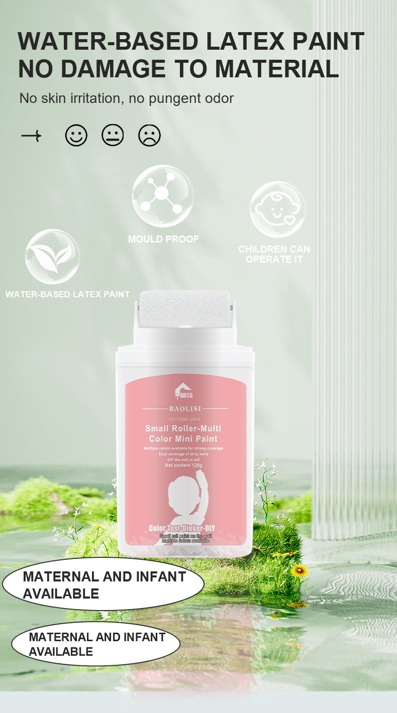 Tik Tok Same Style Small Roller Brush Paint Odorless Wall Repair Paste for Dirt and Graffiti, Latex Paint Repair - 图片 18