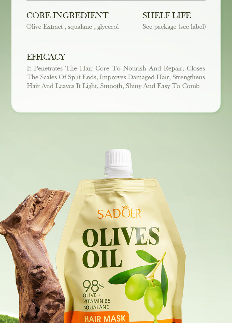 Olive Oil Hair Mask350g SADOER Repair and Improve Frizz Bagged Hair Mask Cross-Border Wholesale - 图片 27