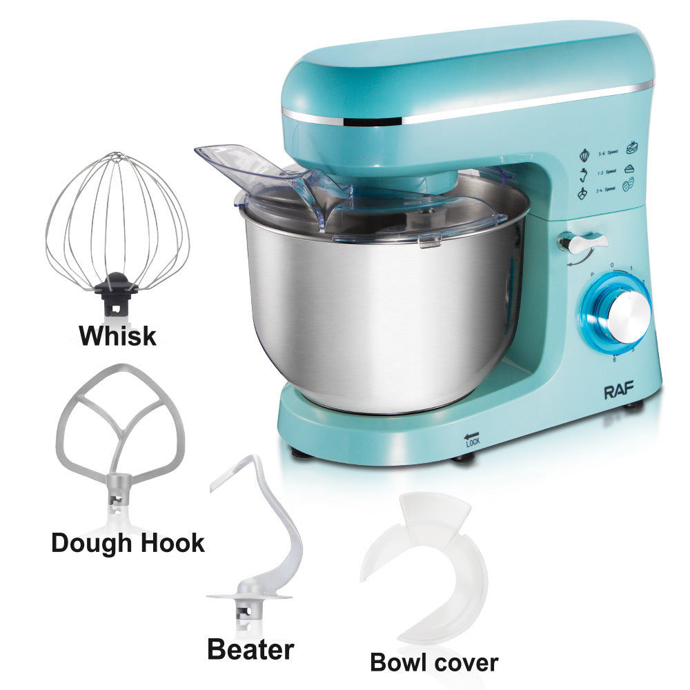 Chef Machine Fully Automatic Dough Mixer Kneading Stirring Milk Cap Egg Beater Desktop Commercial Small Multi-Functional5.5L - 图片 15