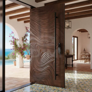 China Top Manufacturer Modern Design Villa Exterior High-end Main Solid Wood Entry Door for Houses Outside Front Door