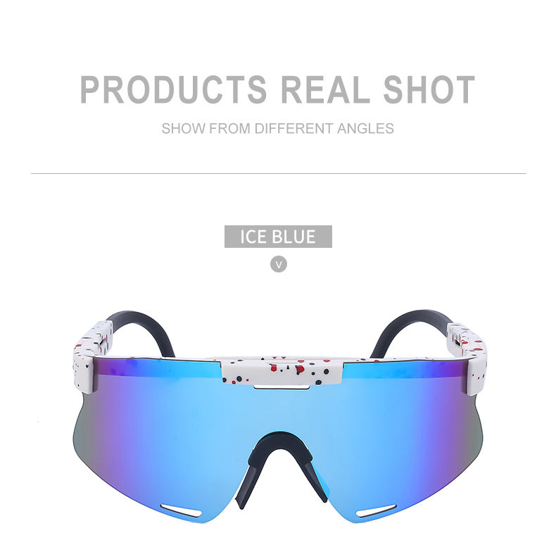 New European and American Style Colorful Outdoor Cycling Windproof Sunglasses for Men and Women Integrated Sports Sun Protection Sunglasses - 图片 19