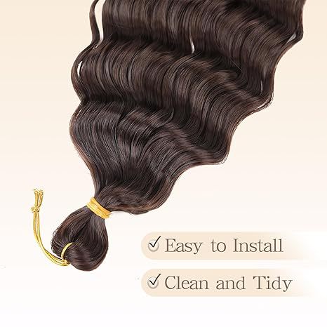 European and American Style Synthetic Hair Domestic Wig Crochet Hair Extensions Curly Hair Piece Deep Wave Bulk hair 30in120g - 图片 21