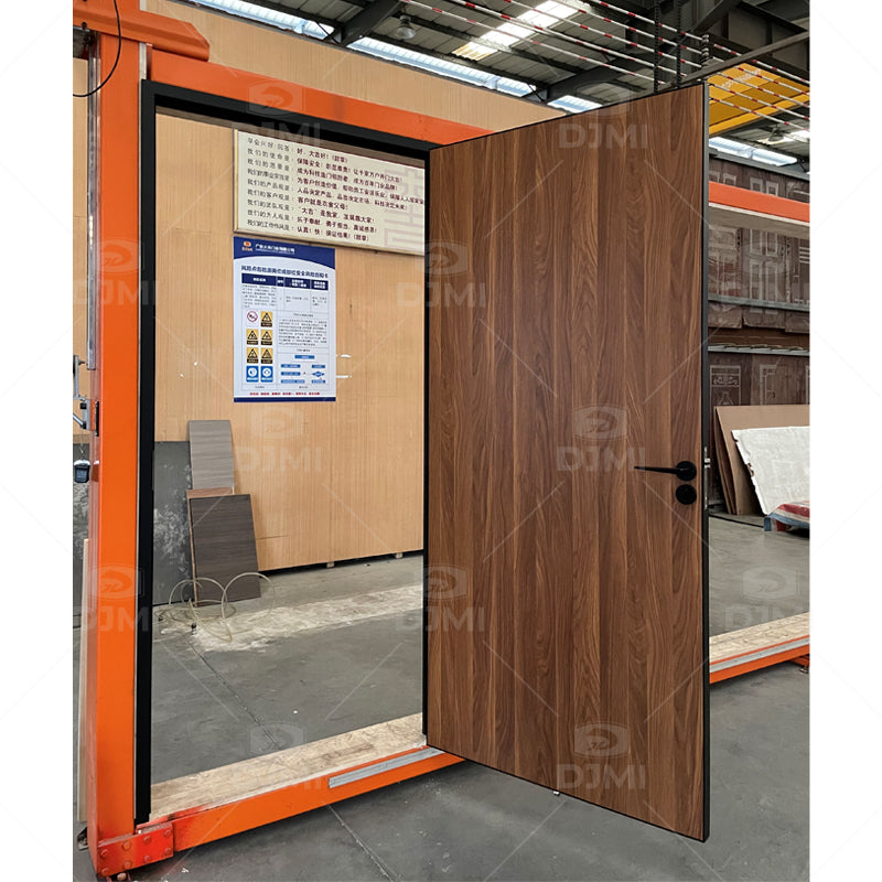 Wooden Color Plywood Hollow Aluminum Honeycomb Semi Solid Core Flush Door