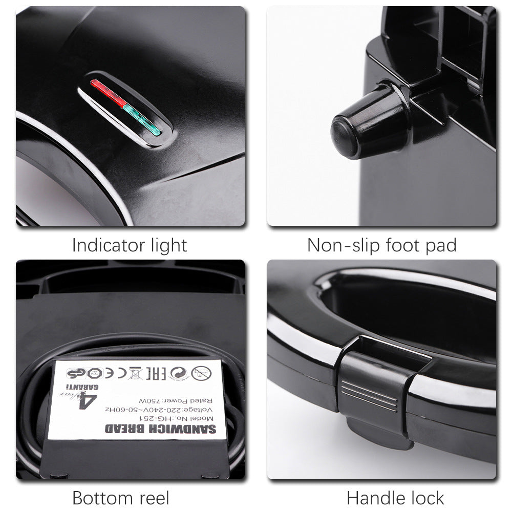 EU Standard Smiling Face Machine Sandwich Bread Baking Cute Toaster Household Multi-Functional Toasting Machine R.251 - 图片 15