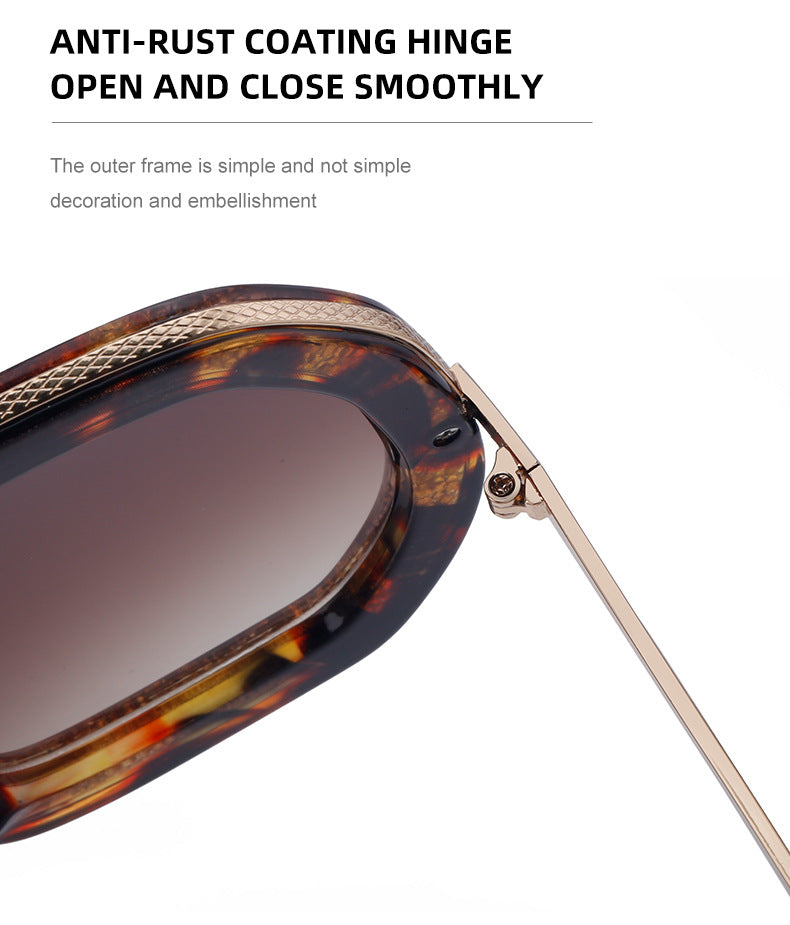 European and American Style Women's Sunglasses with Rhinestones, Irregular Polygonal Large Frame Sunglasses, Trendy High-End Glasses Wholesale - 图片 21