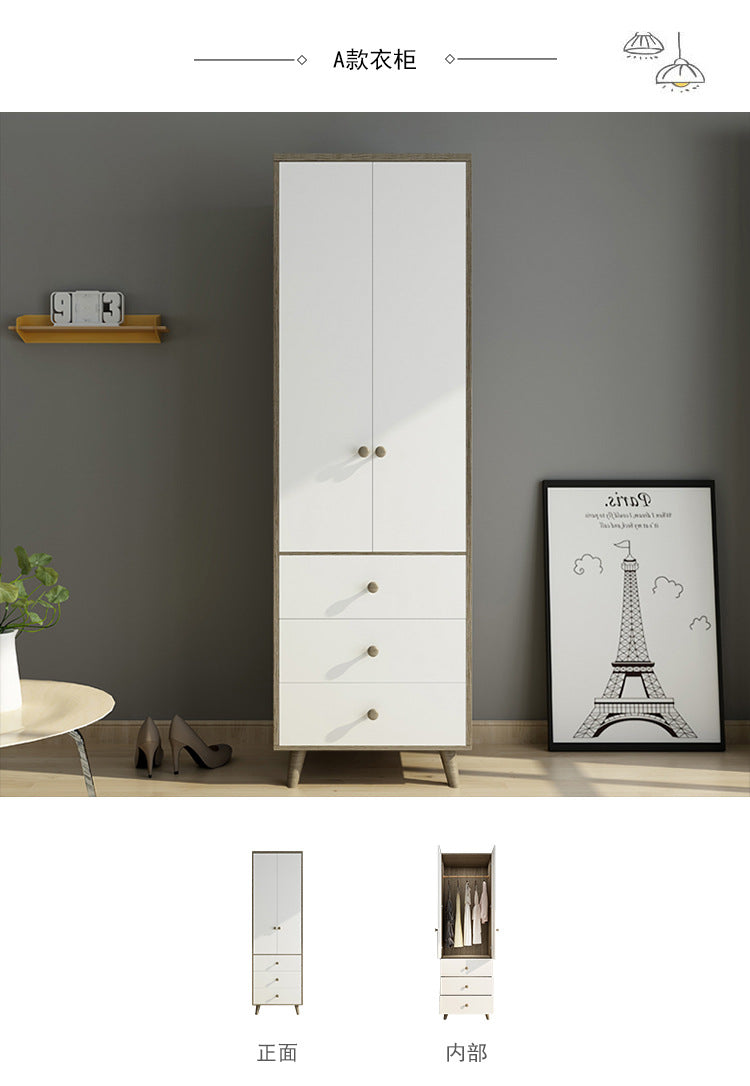 Factory Direct Supply Economical Rental Wardrobe Storage Simple Combination Two-Door Three-Door Panel Storage Apartment Wardrobe - 图片 36