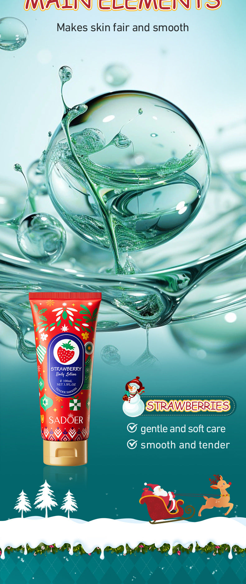 Avocado Moisturizing Body Lotion SADOER Autumn and winter moisturizing body cream cross-border foreign trade wholesale - 图片 21