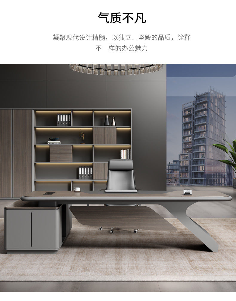 Painted Office Desk Executive Desk President Leader Chairman Boss Desk Office Manager Desk Office Desk and Chair Set - 图片 46