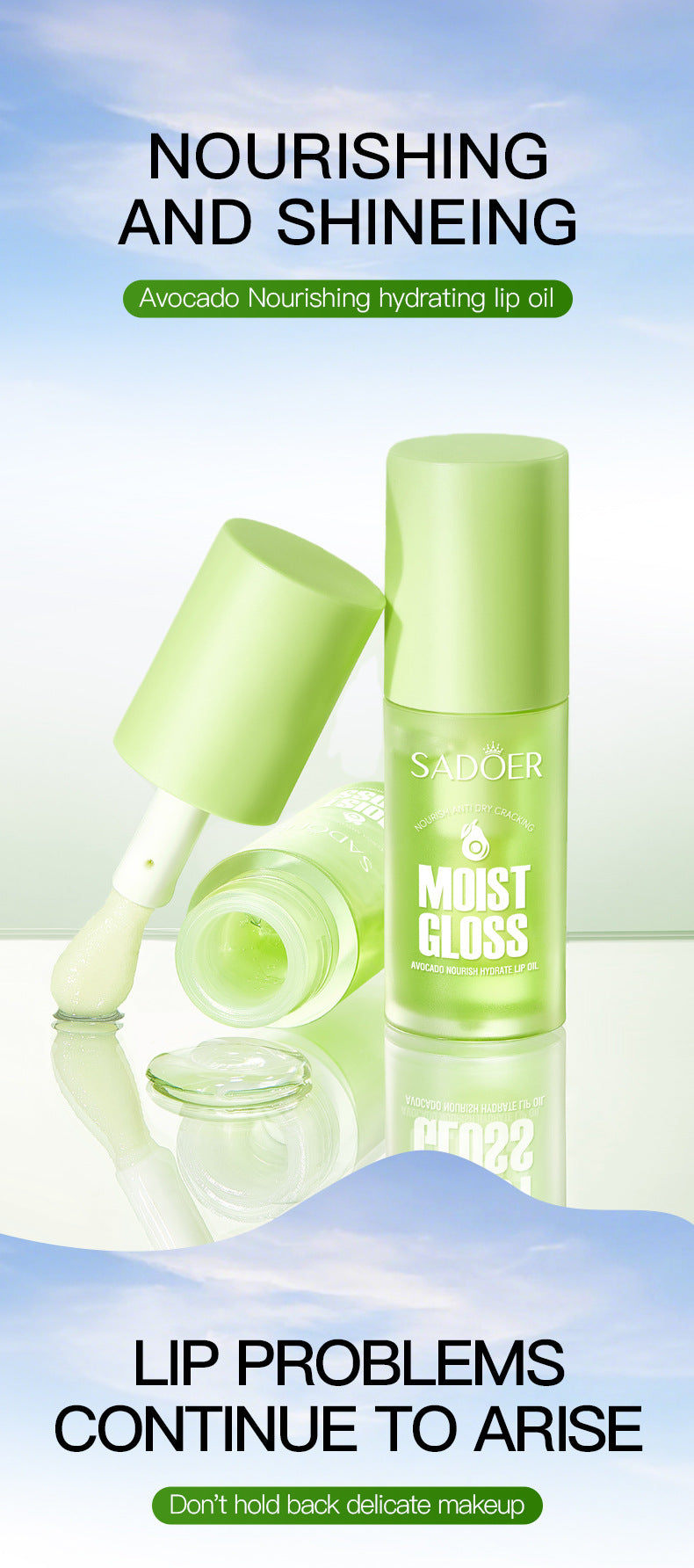 Cross-border Fruit Lip Oil4.5g Avocado Nourishing and Hydrating Autumn and Winter Moisturizing Lip Balm Export Manufacturer Wholesale - 图片 10