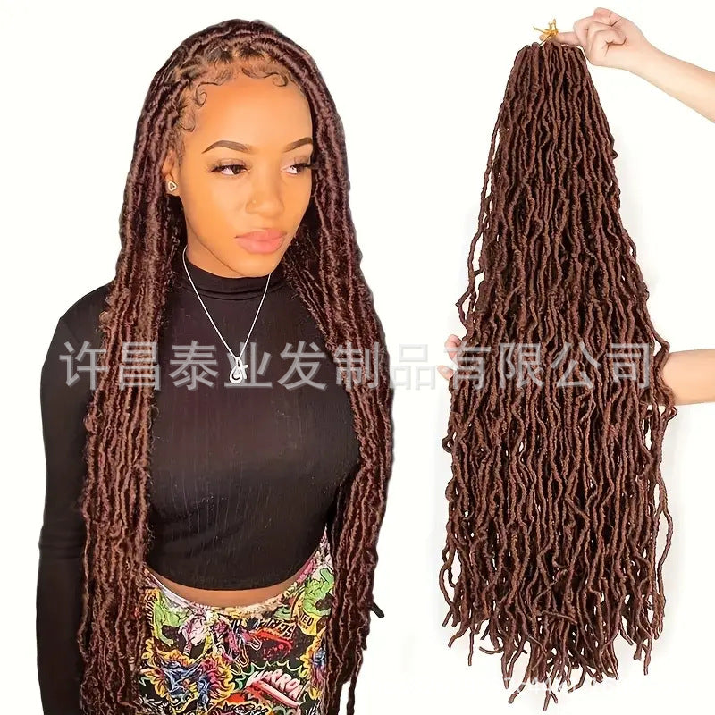 African Wig Synthetic Braids Earthworm Curly Braids African Dreadlocks NU Locs Crochet Dreadlocks Soft Locs - 图片 8