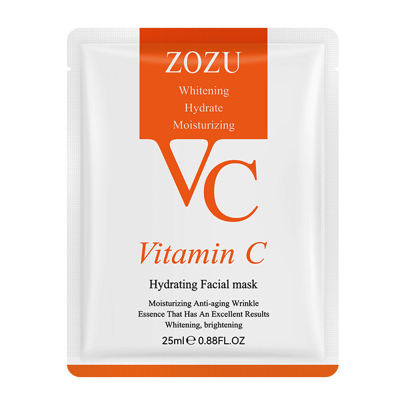 VC Facial Mask ZOZU Vitamin C Hydrating Moisturizing and Nourishing foreign trade skincare products live wholesale - 图片 5