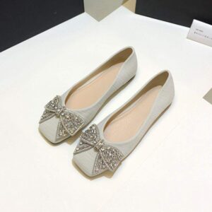 Women's Summer Square Toe Flats2025New Style Loafers Flat Shallow Soft Leather Shoes Internet Celebrity Versatile Gentle Shoes