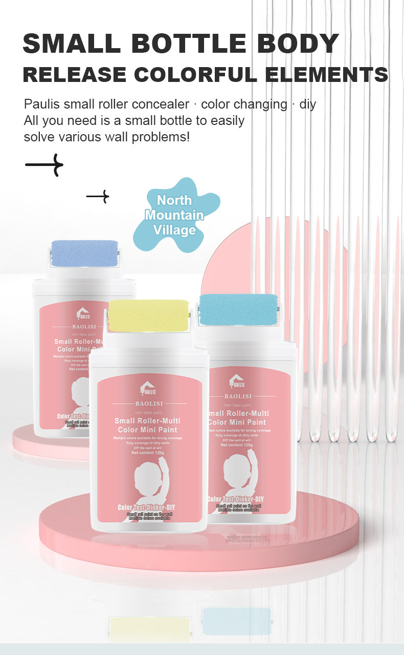 Tik Tok Same Style Small Roller Brush Paint Odorless Wall Repair Paste for Dirt and Graffiti, Latex Paint Repair - 图片 12