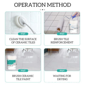 Tile Paint Bathroom Kitchen Floor Tiles Wall Tiles Marble Renovation Color Change Paint Wear-resistant Glass Color Change Paint