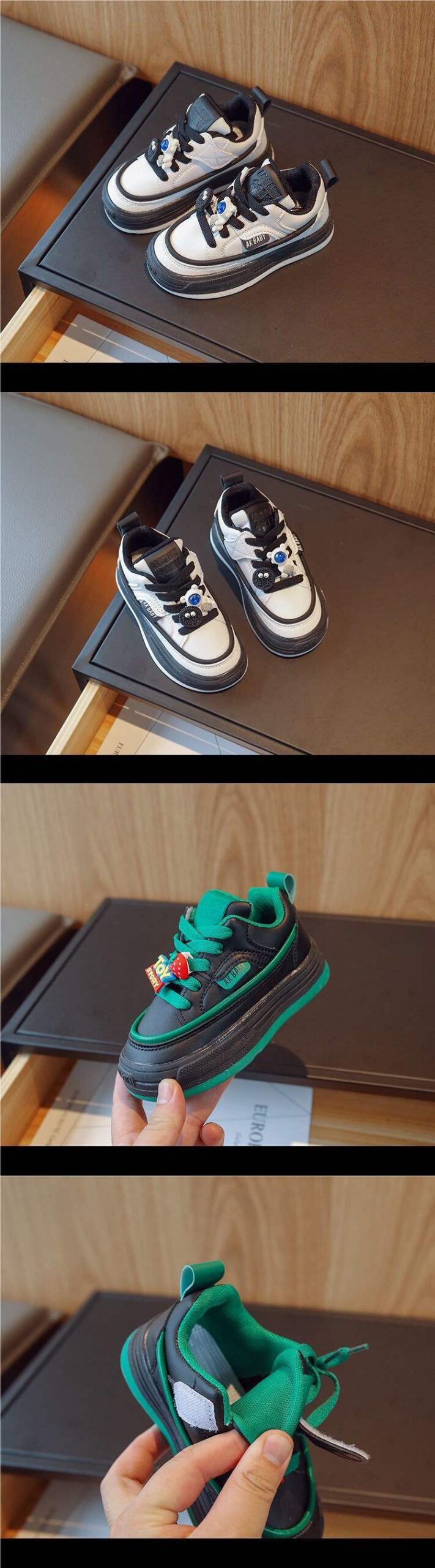 2025Autumn Unisex Stylish Casual Cute Big Kids Sneakers High Top Versatile Non-Slip Shoes - 图片 13