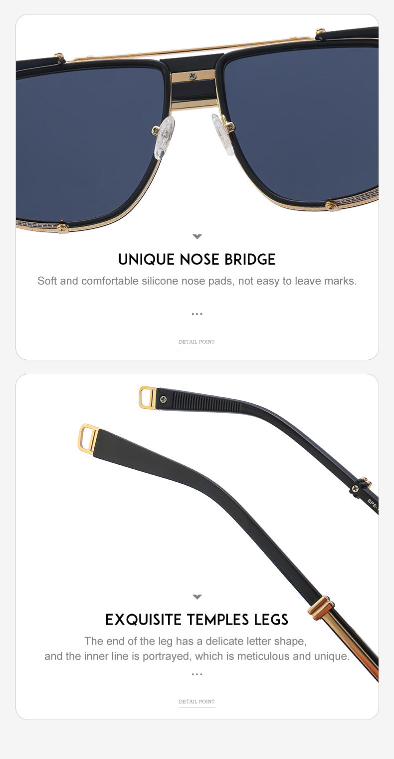 European and American Steampunk Sunglasses for Men, UV Protection, Full Coverage, Sunscreen Sunglasses for Women, Trendy Wholesale Glasses - 图片 19