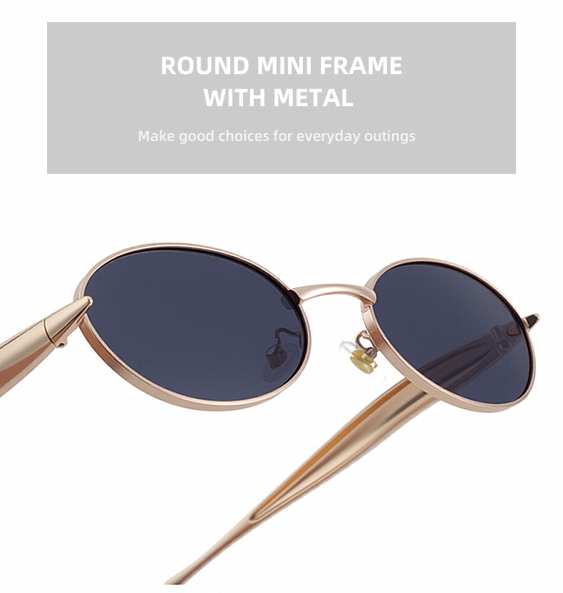 Oval Sunglasses for Women2025New European and American Style Personality Sunglasses with High-end Feel, Sun Protection, Trendy Fashion Glasses - 图片 20