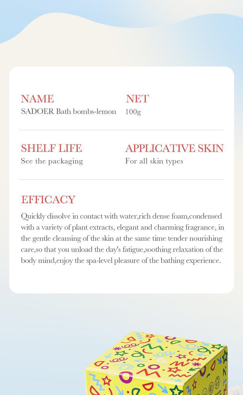 Rose Bath Salt Balls SADOER Deep Cleansing Body Universal Bath Ball Cross-Border Foreign Trade Wholesale - 图片 22