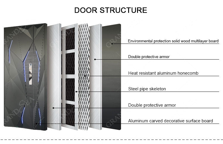 American Style Contemporary Solid Wood Entry Main Entrance Doors Front Doors for Houses Modern Exterior Main Pivot Door - 图片 11