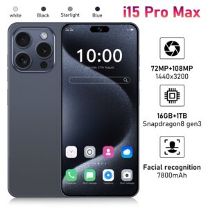 Mobile Phone i15 ProMax 7.3Large Screen 16+1T Android All-in-One Device Source Factory(Popular)