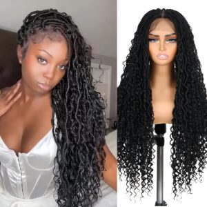 Wholesale Cross-Border E-commerce Hot-Selling Full Lace New Style Concubine Headpiece Goddess Locs Braids Wig