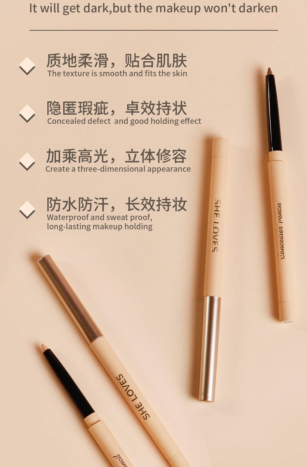 Fine Concealer Pen for Under-eye Dark Circles, Acne Marks, and Shadow Contouring Stick - 图片 12