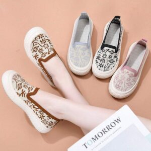 New Style Fisherman Shoes for Women, Breathable and Lightweight, Little Chanel Style, Casual Mom Shoes, Slip-On, Soft Sole, Non-Slip, Flat Shoes, Single Shoes