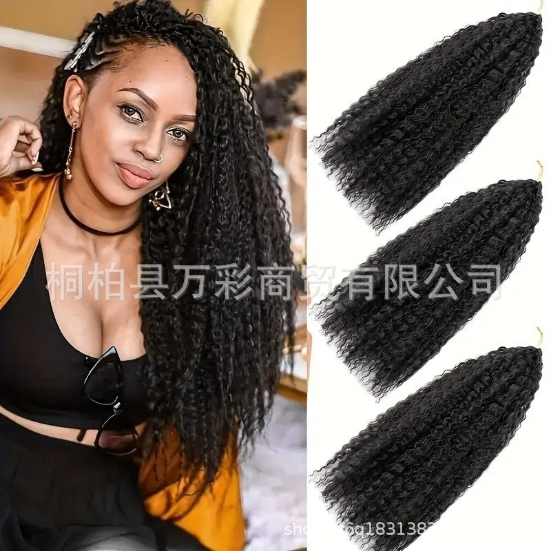 Cross-border Wig Hot Item Afro Kinky Curly Crochet Hair High Temperature Silk Crochet Hair - 图片 18
