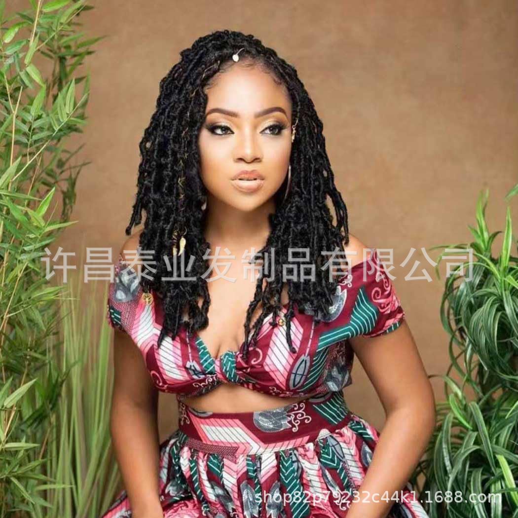 African Wig Synthetic Braids Earthworm Curly Braids African Dreadlocks NU Locs Crochet Dreadlocks Soft Locs - 图片 19