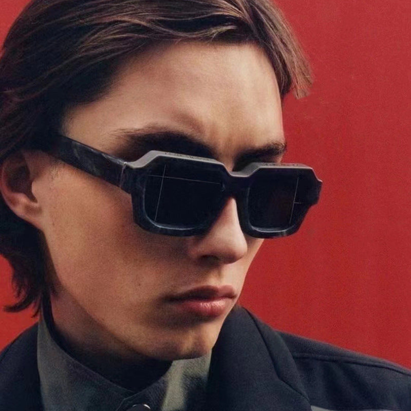 New Fashion Square Frame Sunglasses for Men and Women with a High-End Feel INS European and American style sunglasses outdoor glasses sglasses - 图片 14