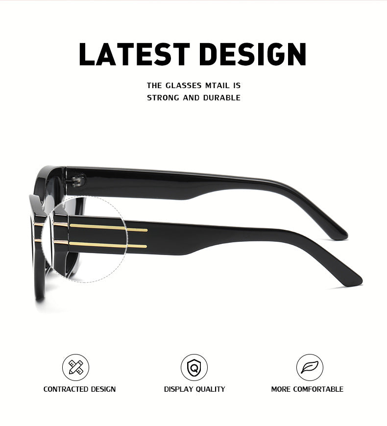 New European and American style personality cat-eye UV protection sunglasses for women ins Small Frame Sunglasses Eyewear Trendy Wholesale - 图片 15