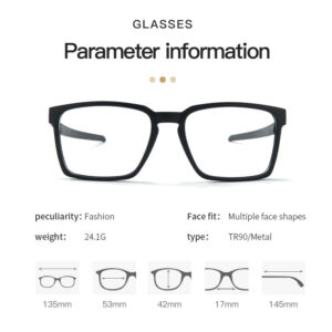 Sports Glasses Frame Metal Temples TR Material Frame New Cycling Glasses