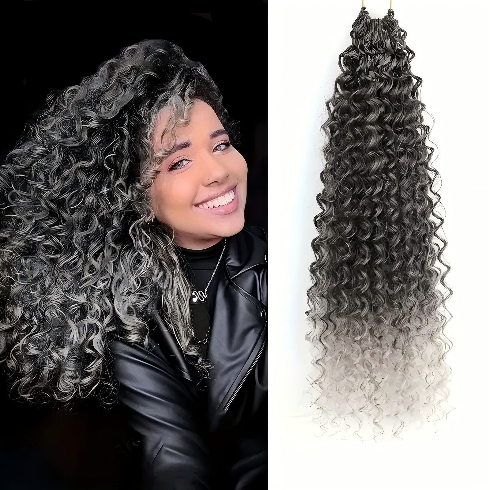 Chemical Fiber Wig MiniGOGOCrochetHair African Two-Strand Small Curl Braids Crochet Celebrity Style Long Curly Hair - 图片 21